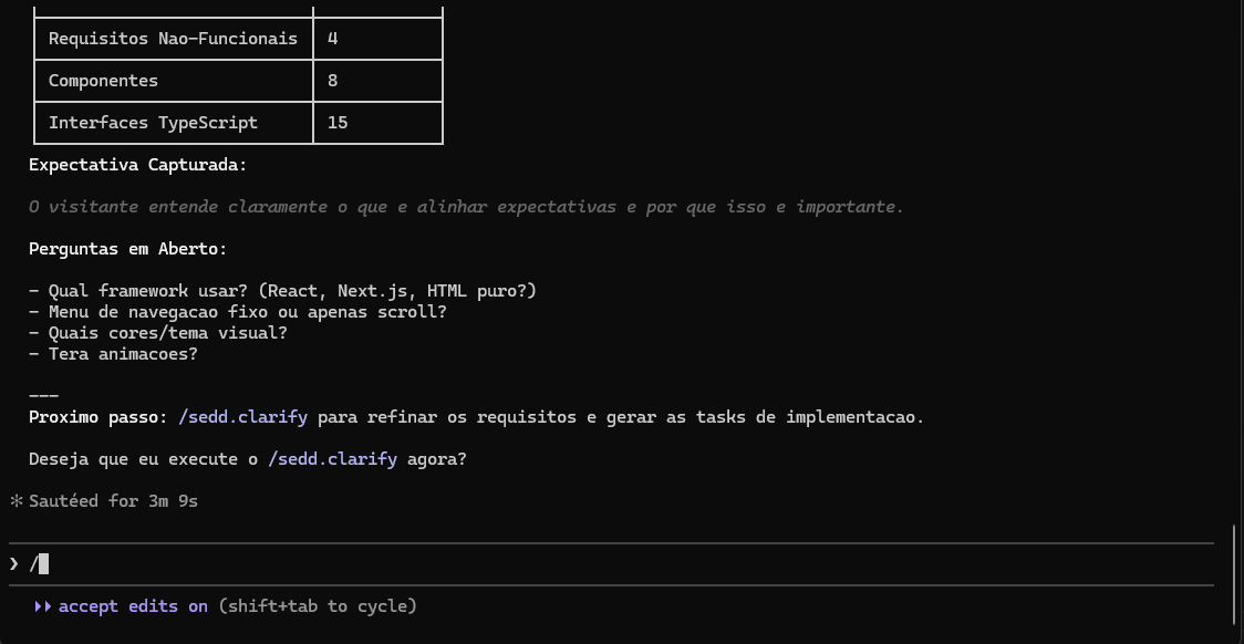 SEDD em ação - capturando expectativas